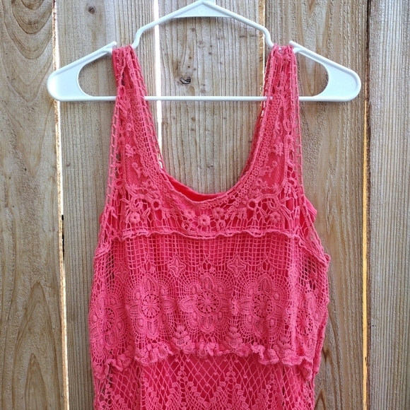 American Rag - Coral Crochet Mini Dress - Picture 5 of 13